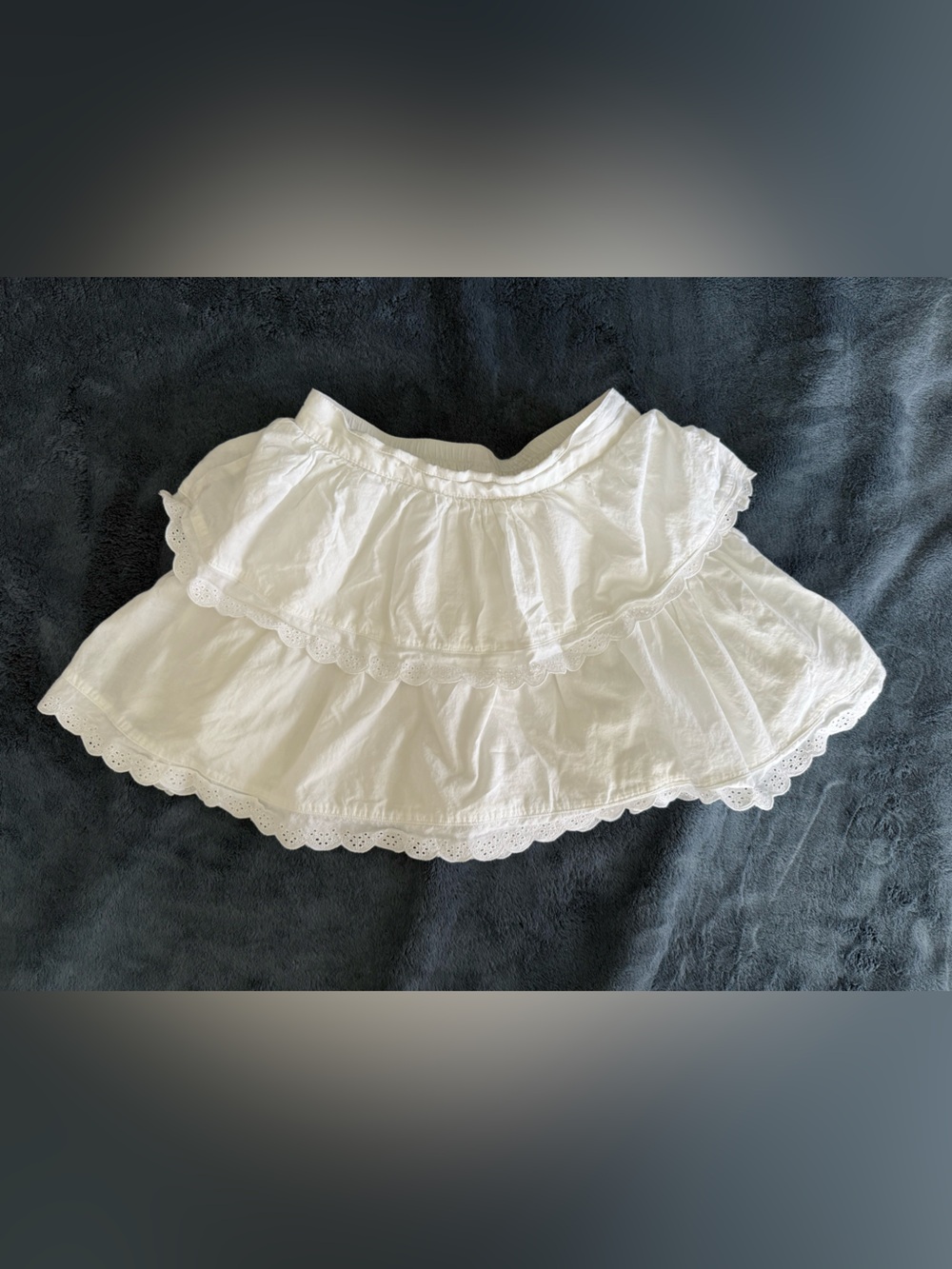 Janie and Jack White Eyelet Ruffle Skirt